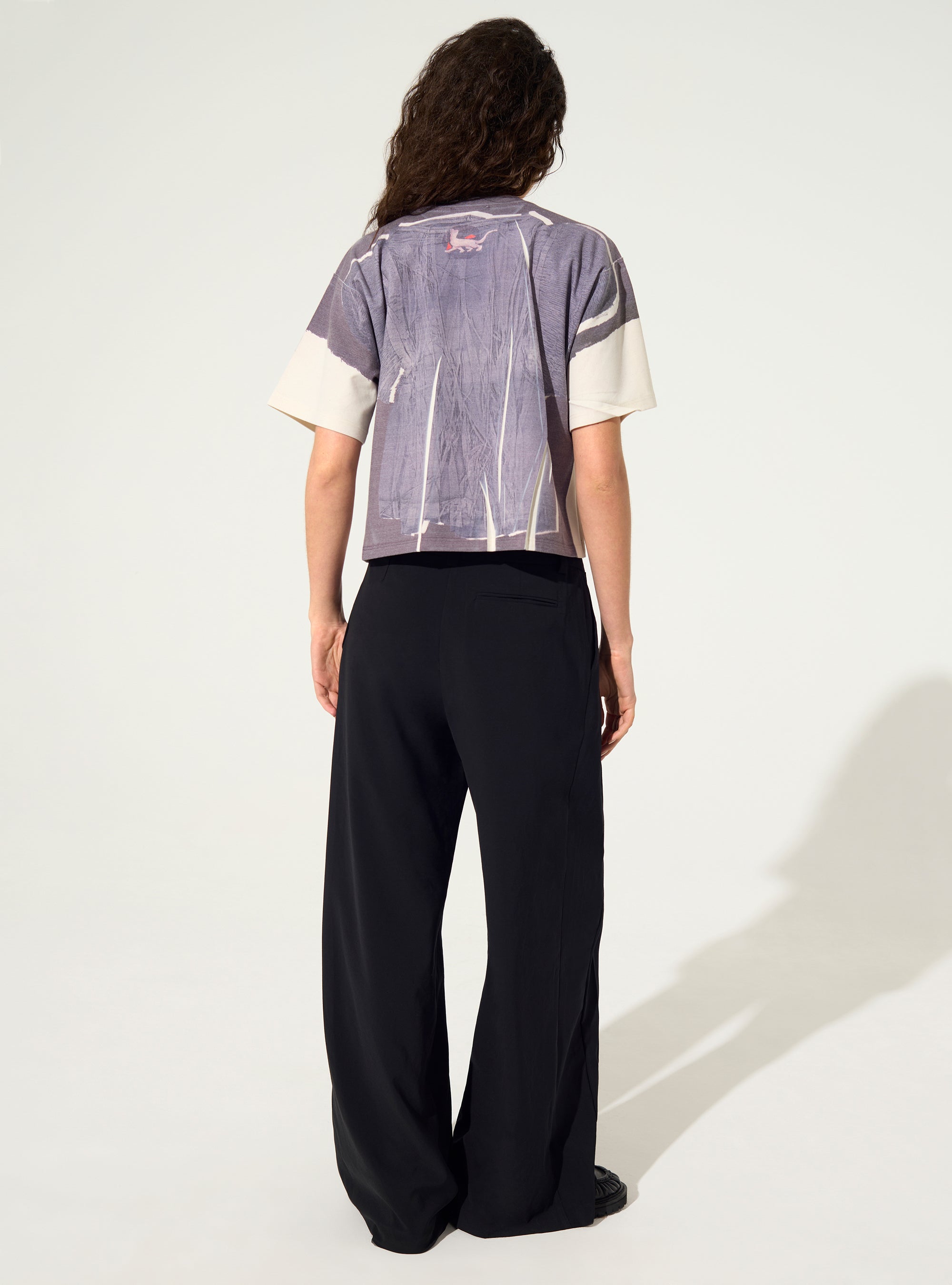 Black wide-leg trousers