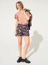Purple jacquard shorts