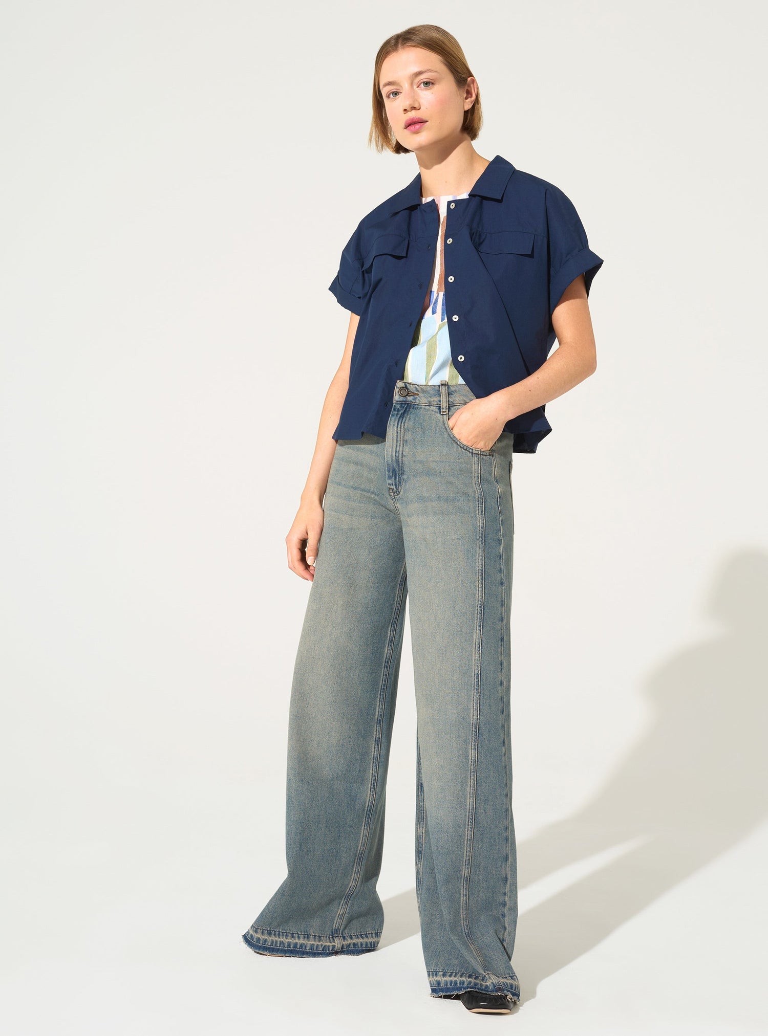 Blue cotton jeans