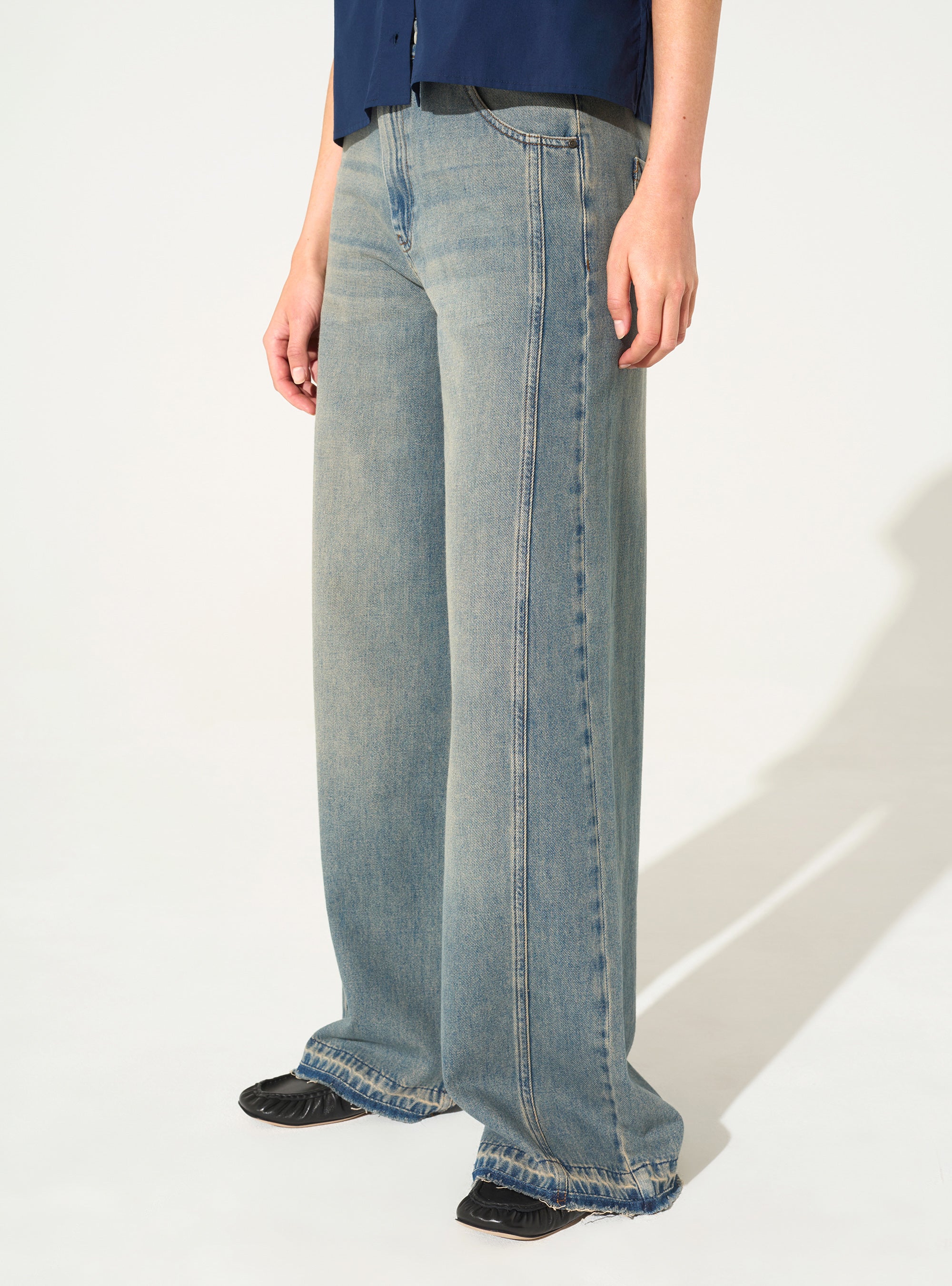 Blue cotton jeans