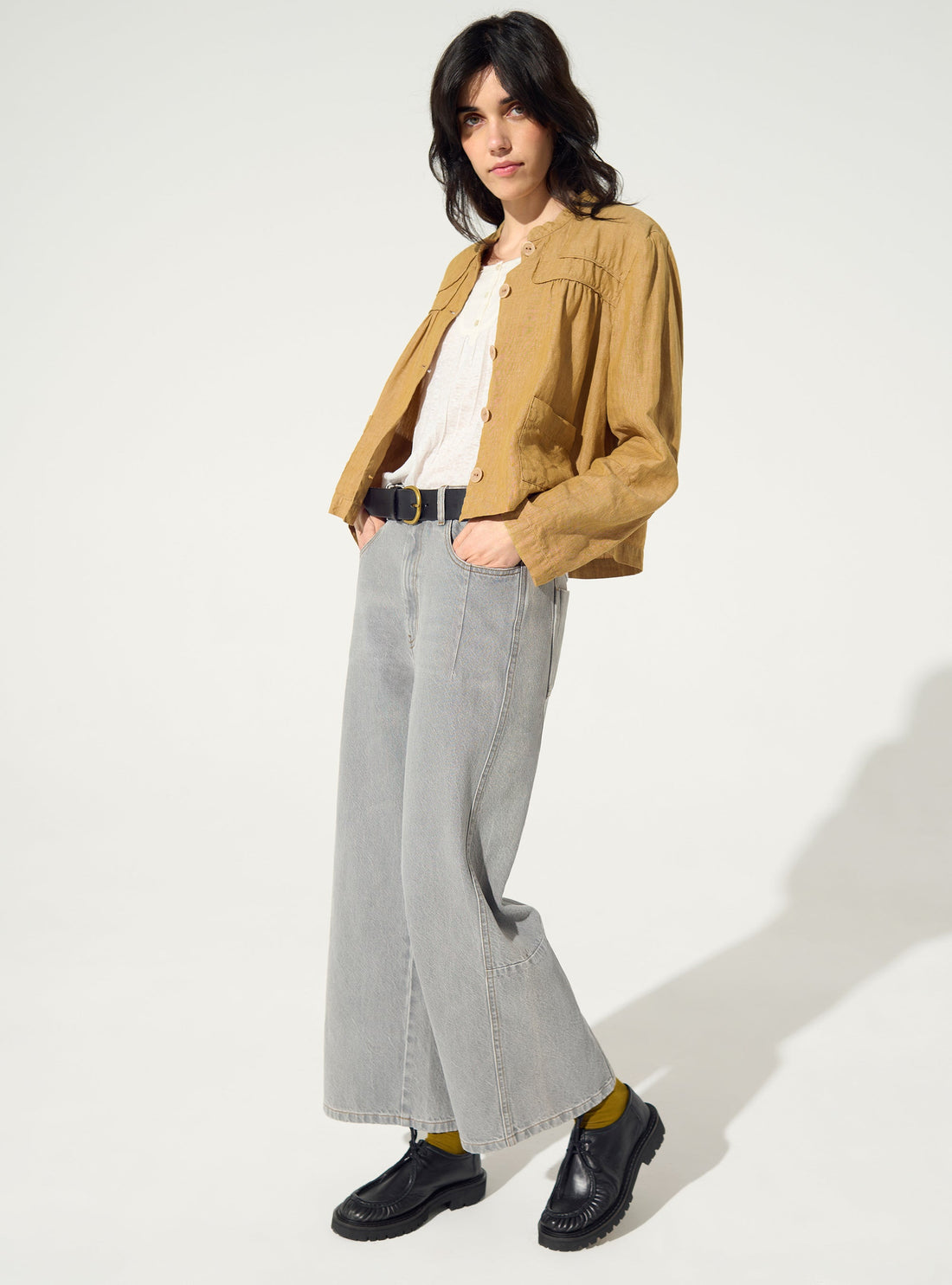 Grey cotton jeans