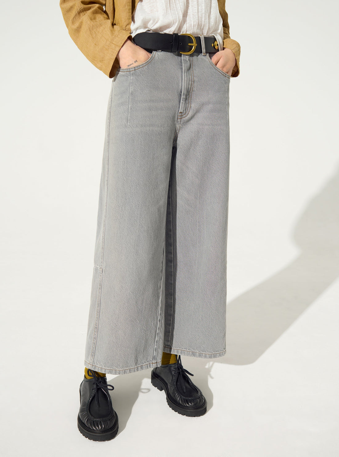 Grey cotton jeans