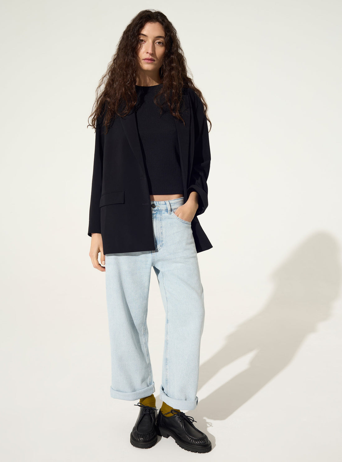 Blue cotton stretch jeans