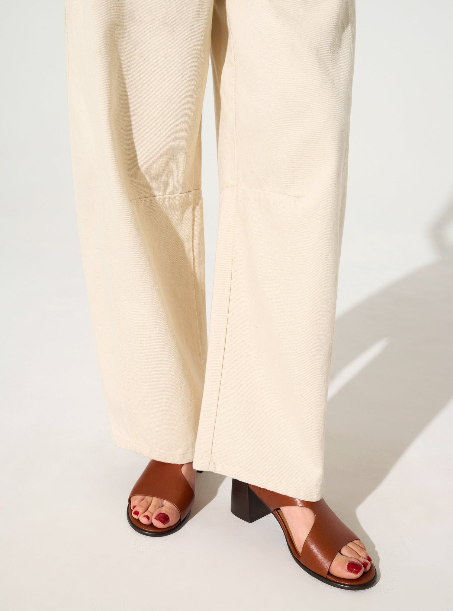 White organic cotton jeans