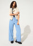 Blue organic cotton baggy jeans