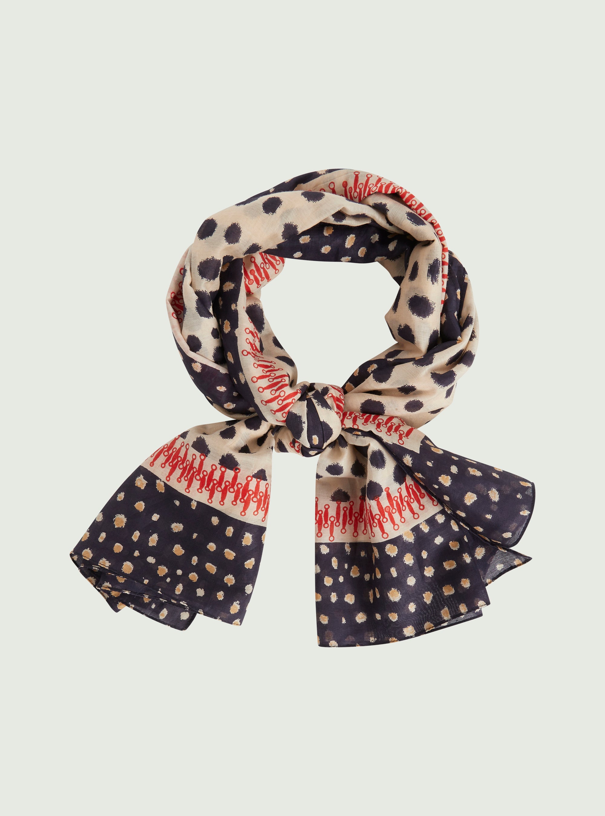 Pink house print scarf