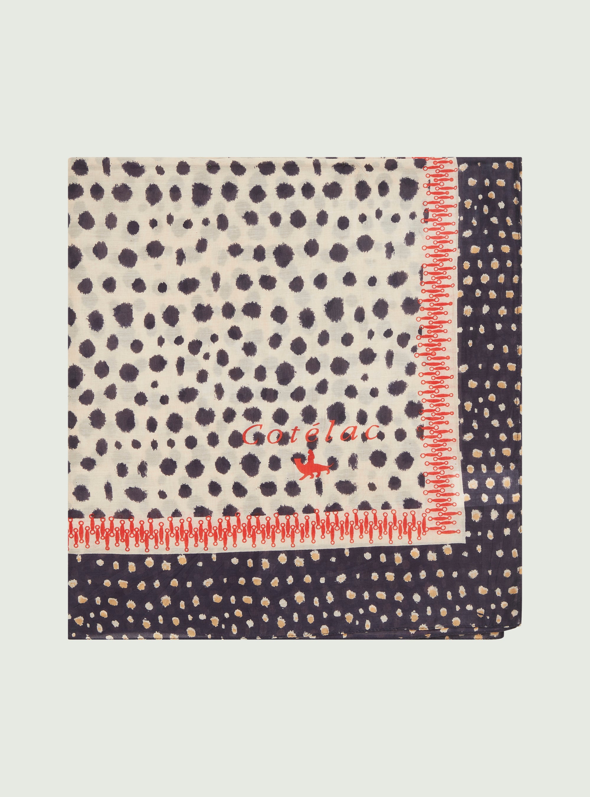Pink house print scarf