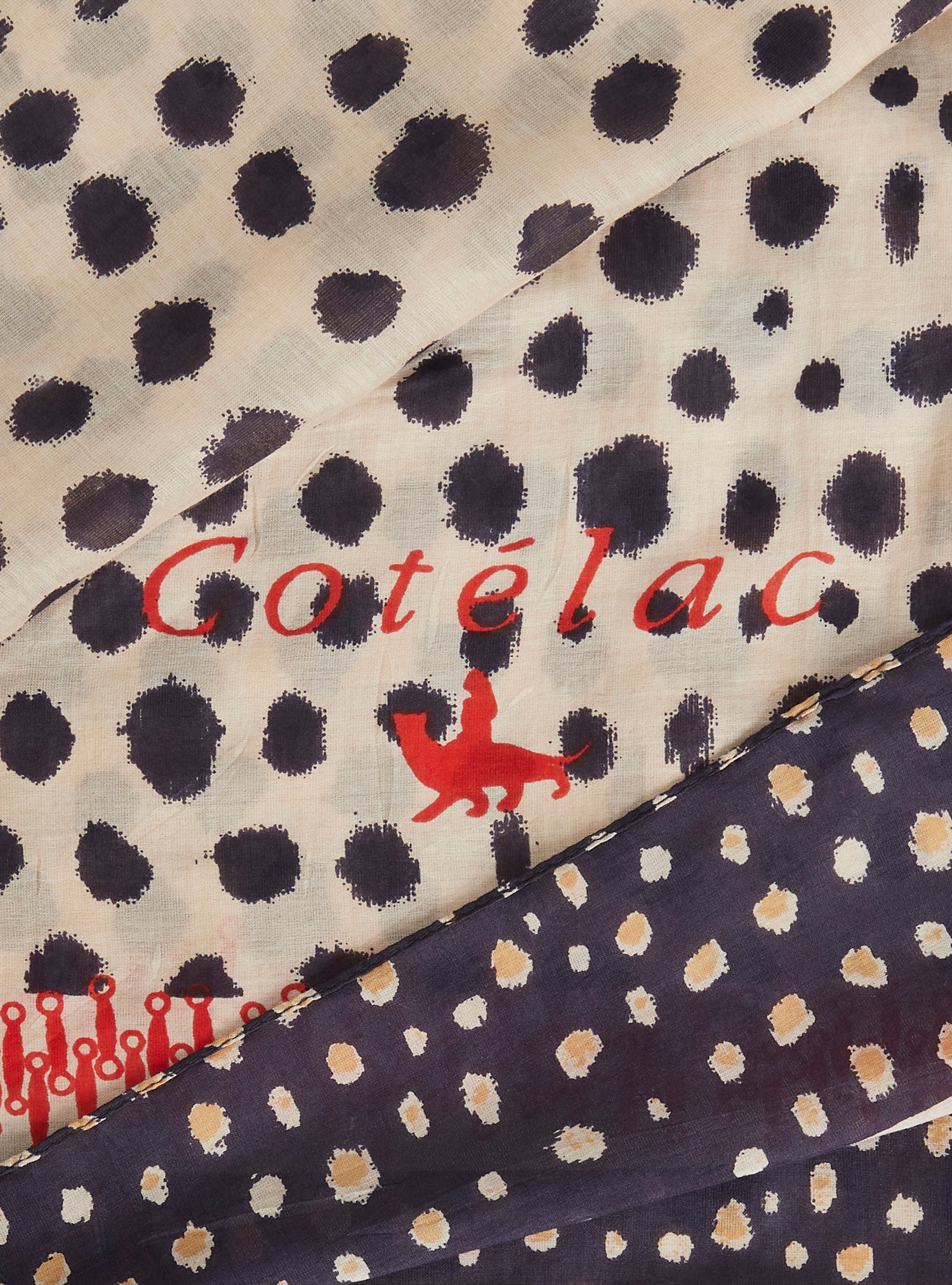 Pink house print scarf