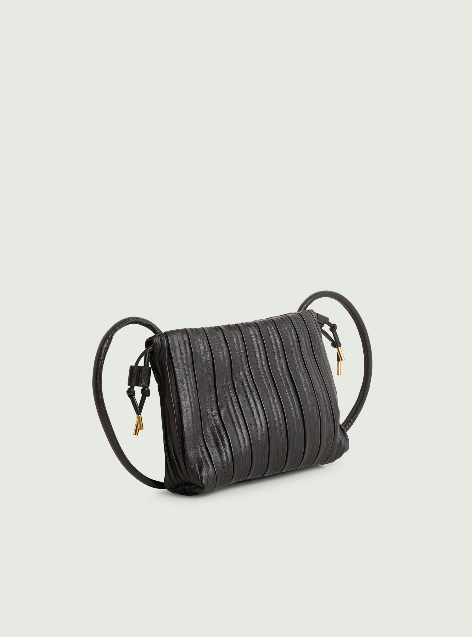 Small black leather bag