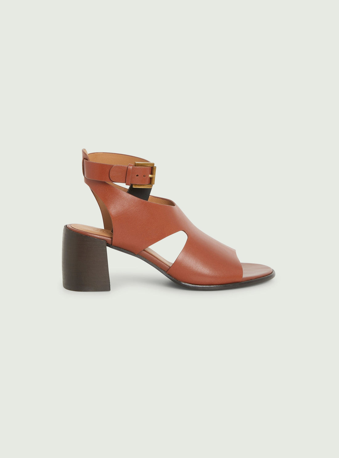 Leather heeled sandals