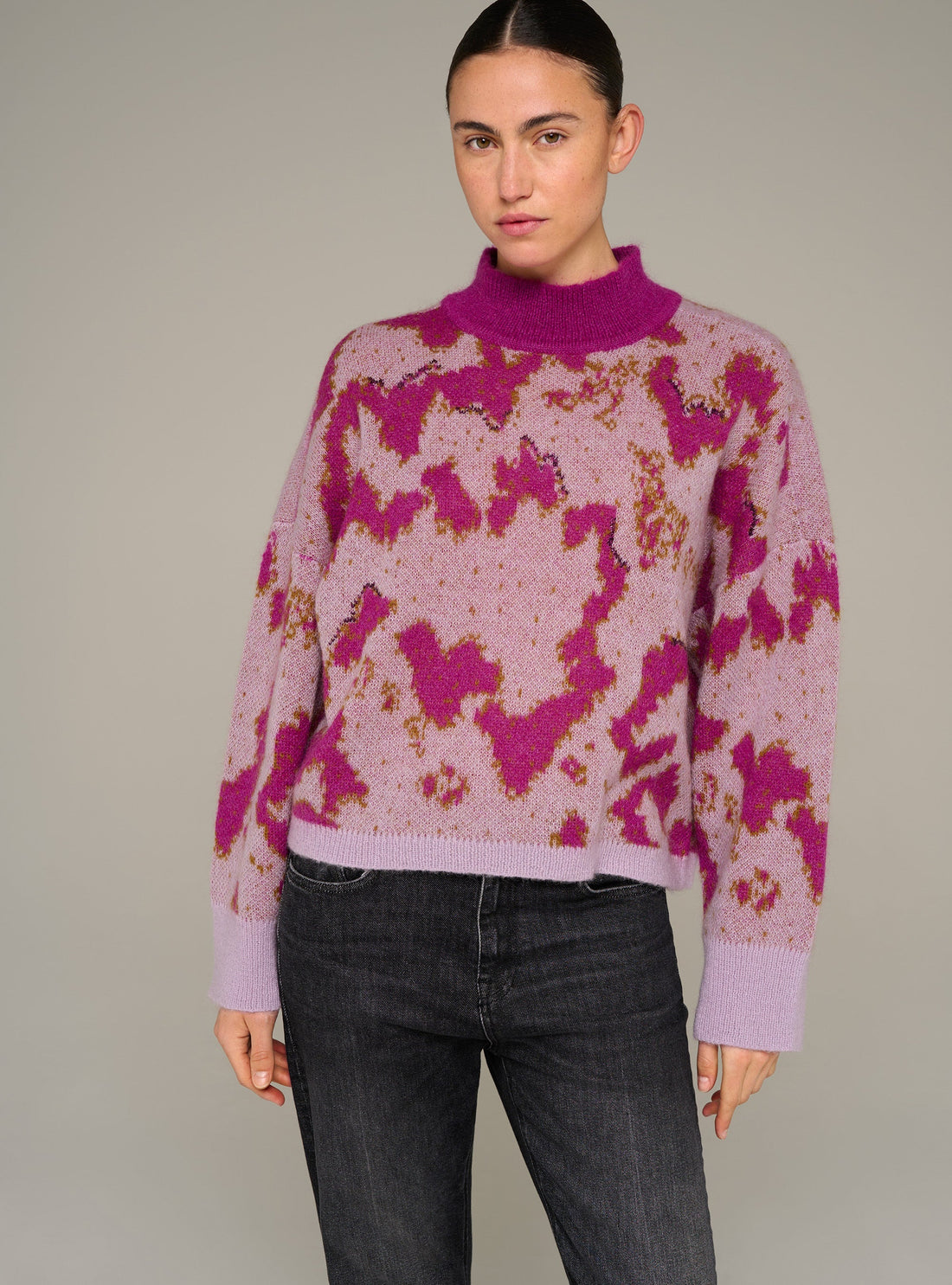 Cotélac Long-sleeve crewneck jacquard sweater