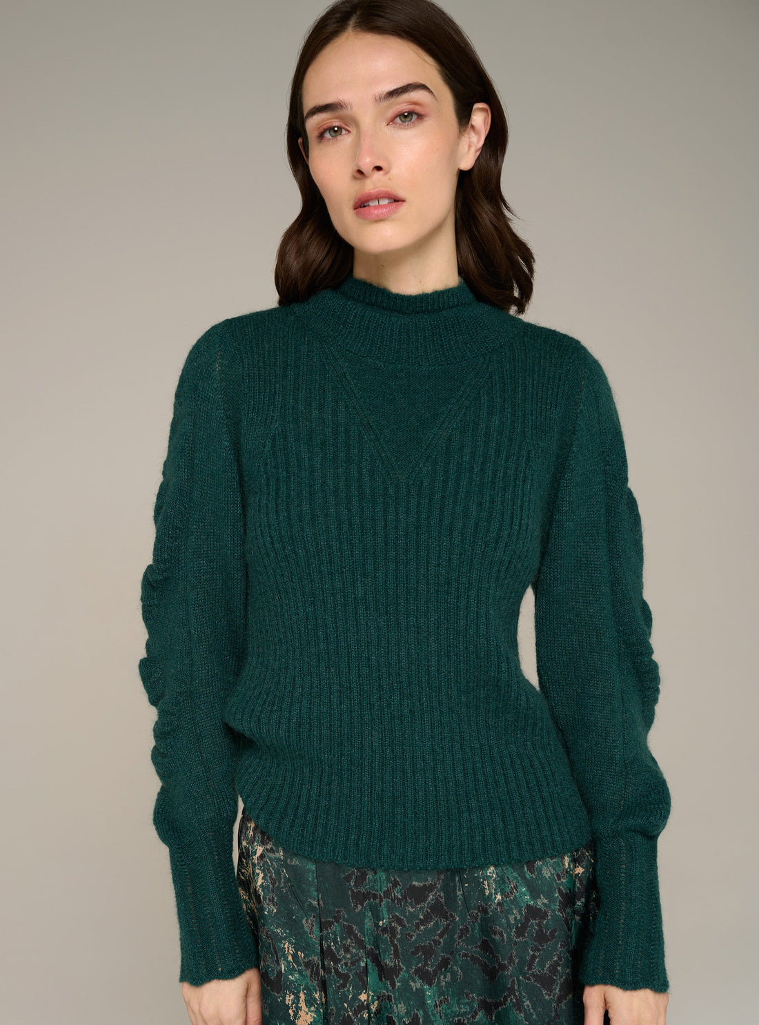 Cotélac Fitted long-sleeve mock-neck sweater