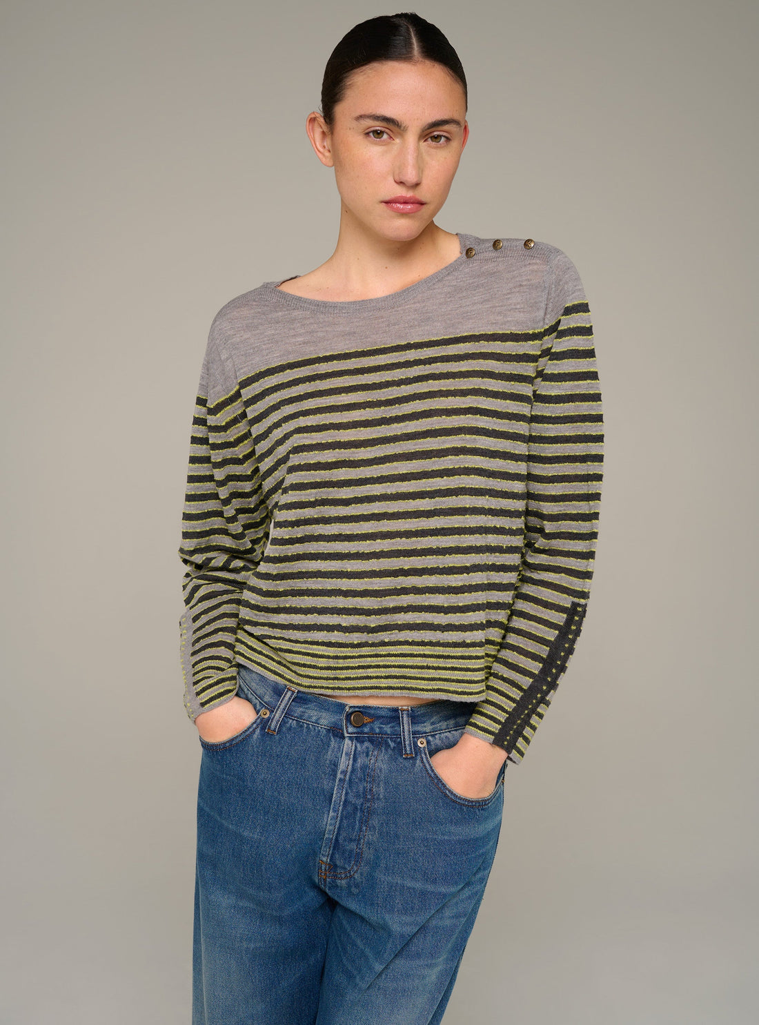 Cotélac Long-sleeve boat-neck sailor sweater