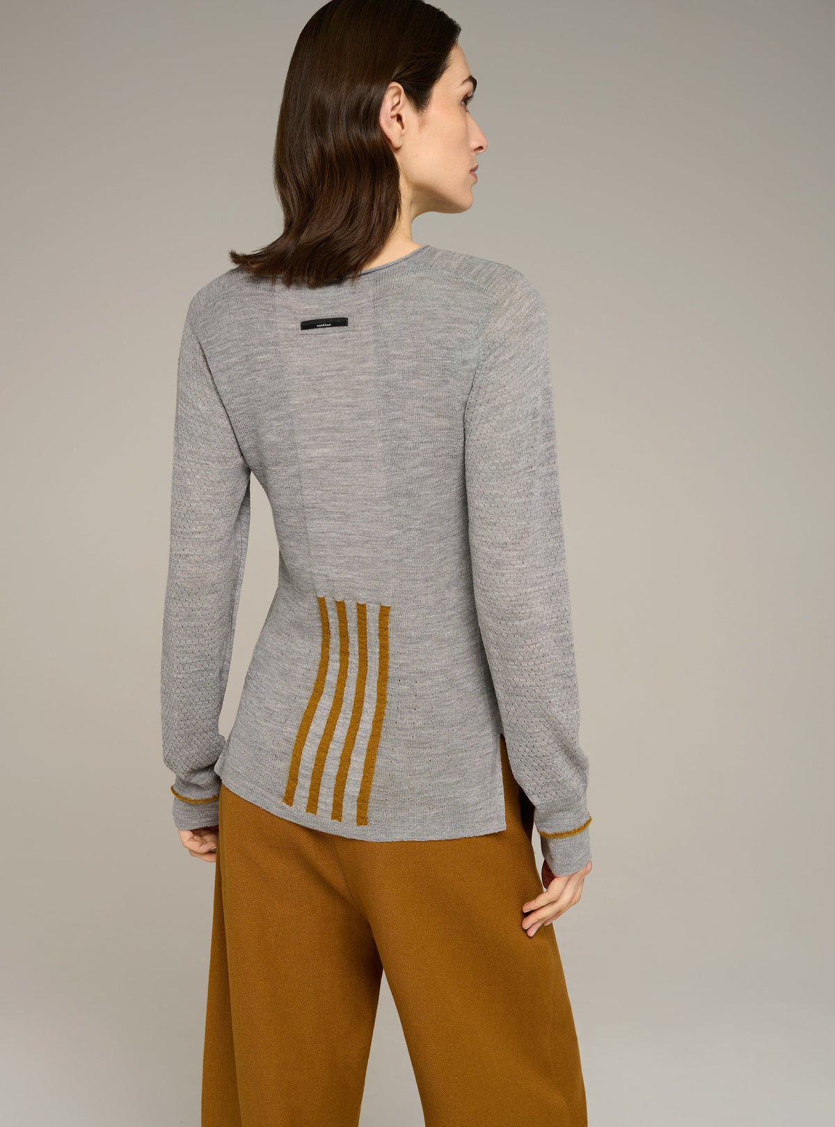 Cotélac Fitted long-sleeve crewneck sweater