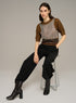 Cotélac Printed short-sleeve crewneck sweater