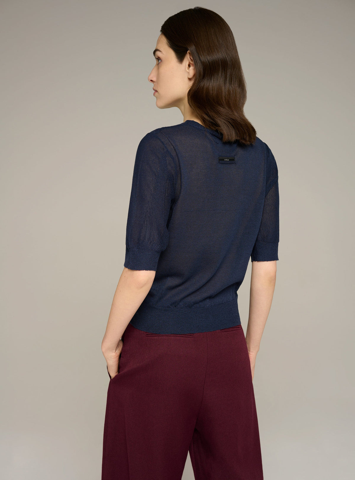 Cotélac Printed short-sleeve sweater