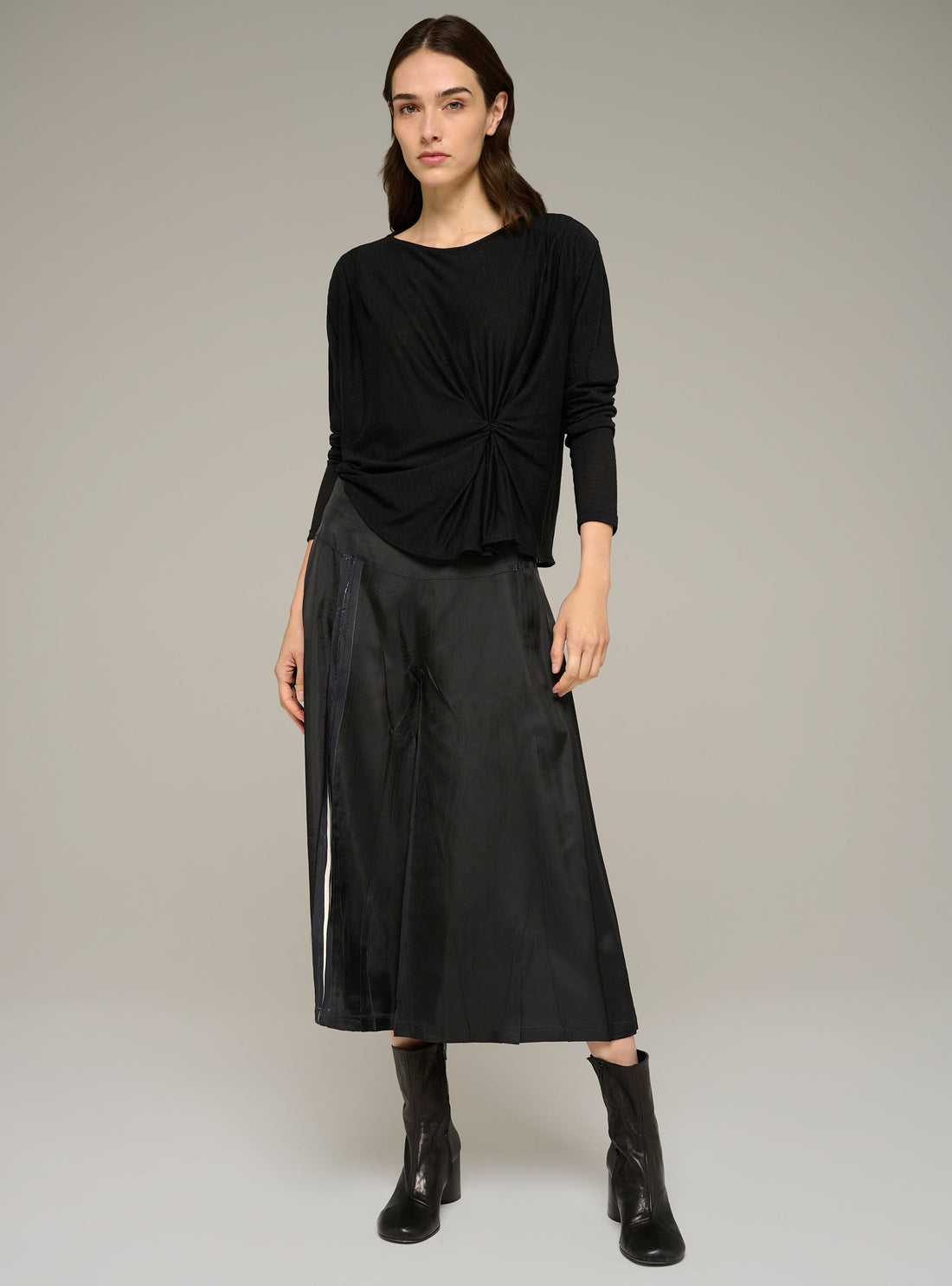 Cotélac Fitted long-sleeve boat-neck tee