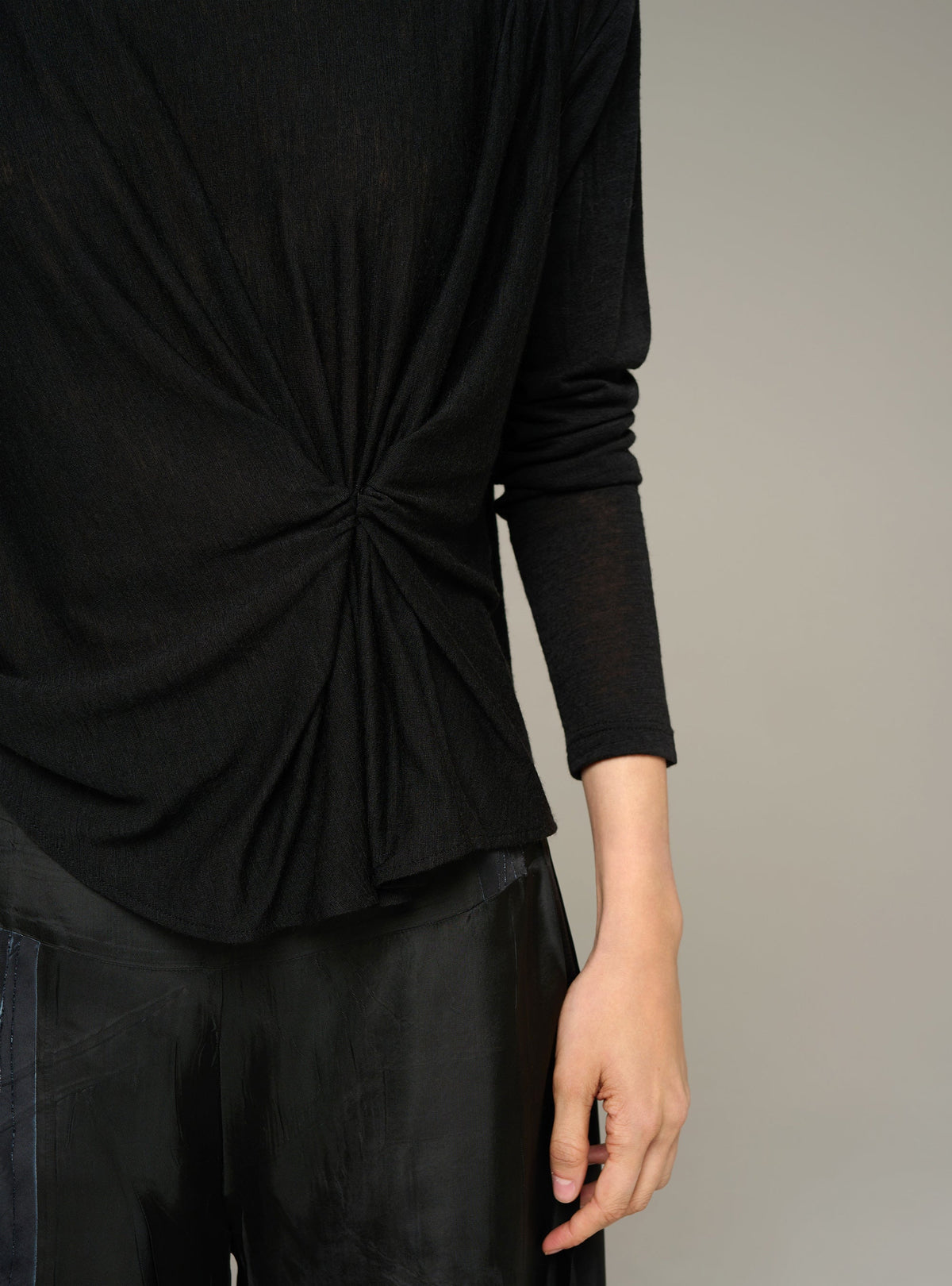 Cotélac Fitted long-sleeve boat-neck tee
