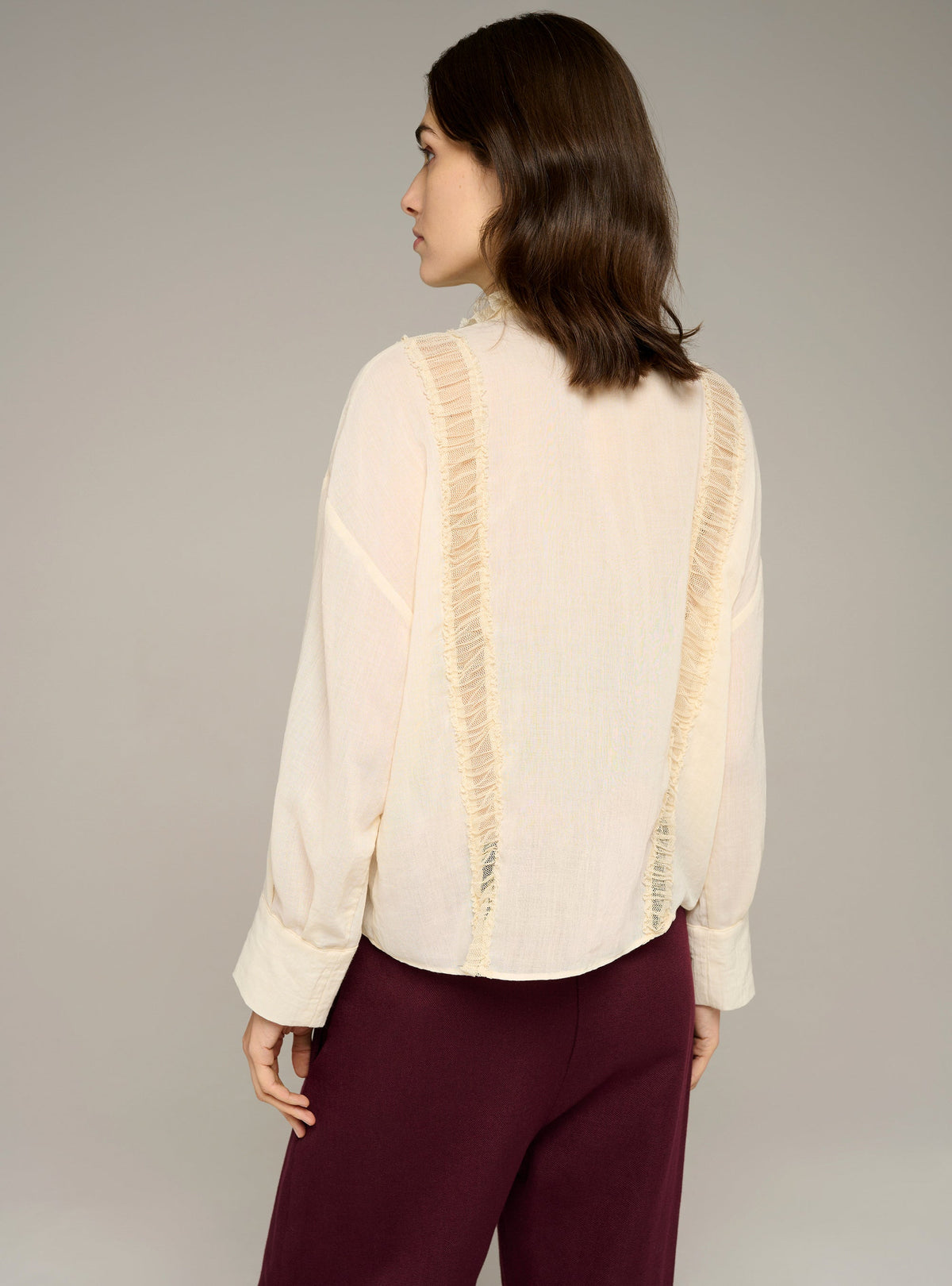 Cotélac Pleated long-sleeve shirt
