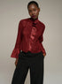 Cotélac Fitted pleated long-sleeve shirt