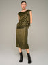 Cotélac Long pleated sleeveless dress