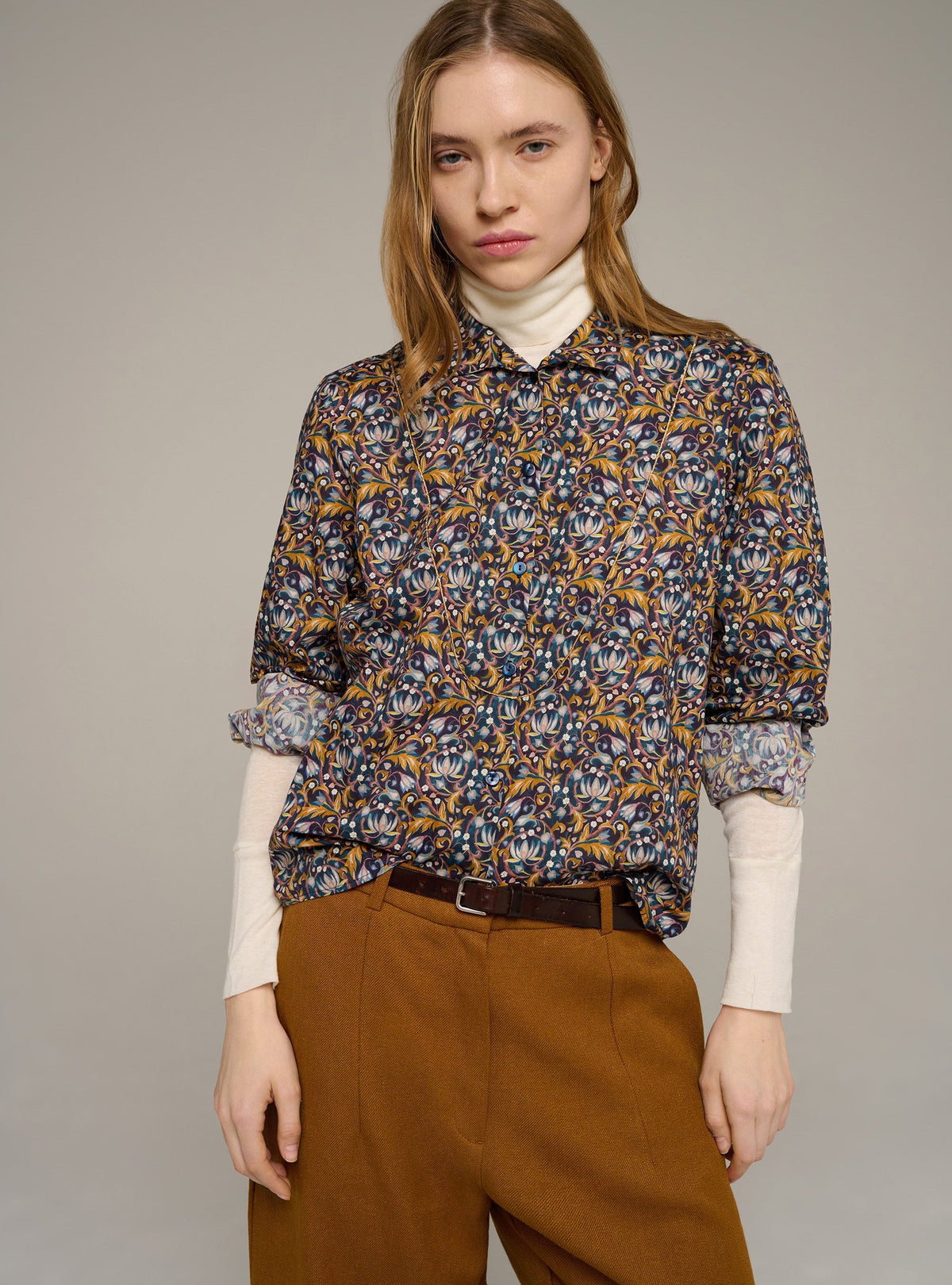Cotélac Long-sleeve Liberty-print shirt