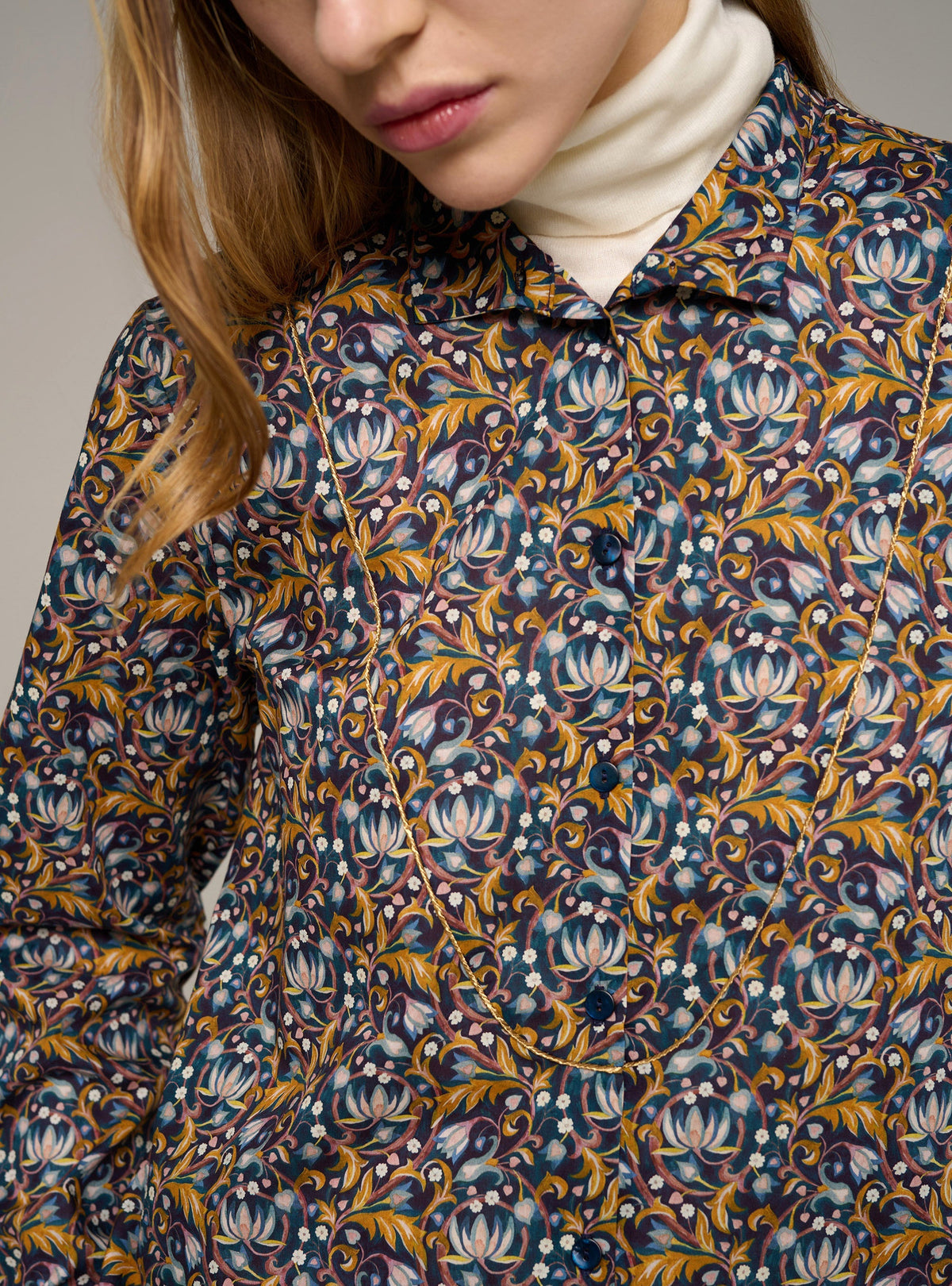 Cotélac Long-sleeve Liberty-print shirt