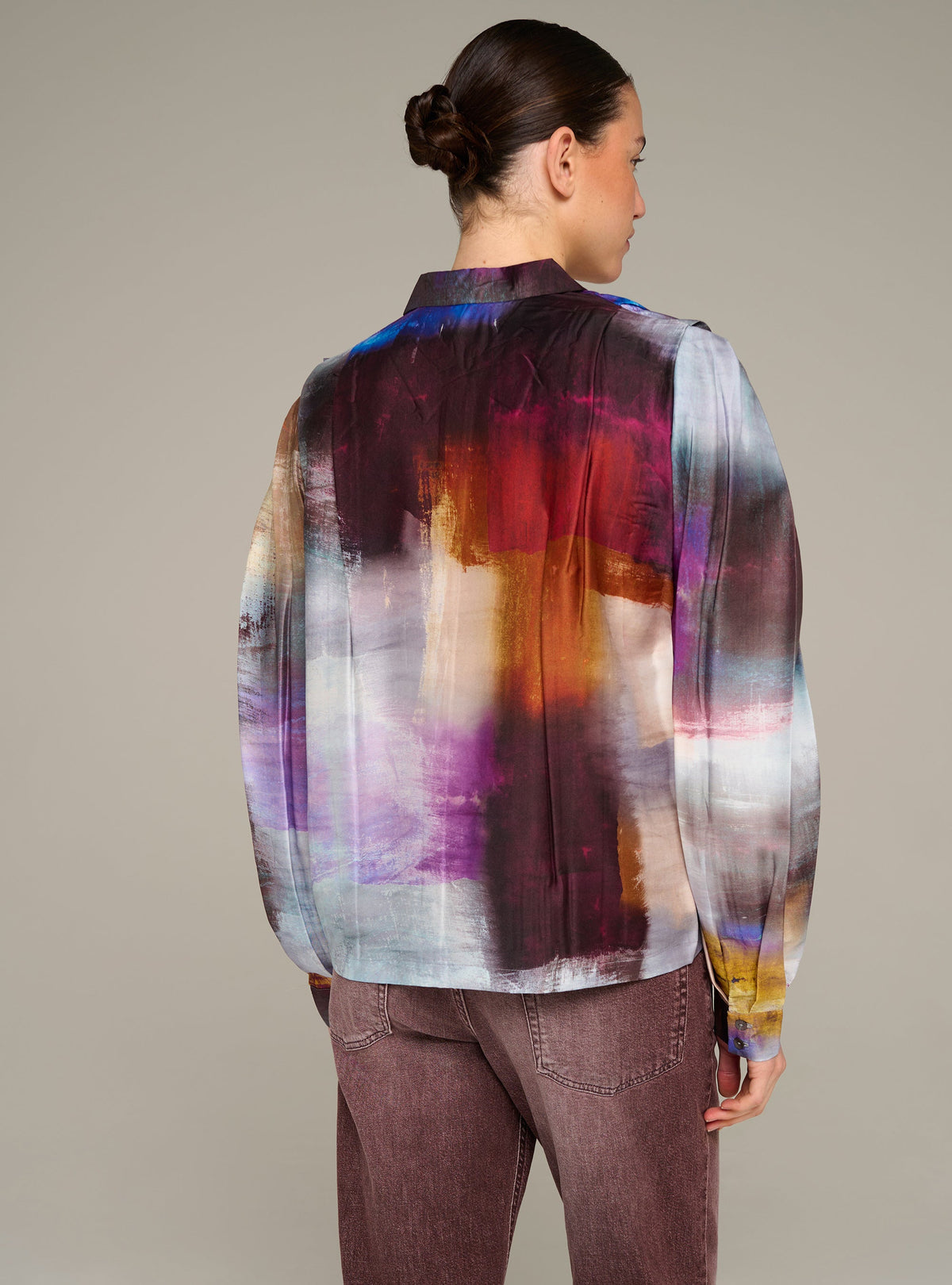 Cotélac Printed oversized long-sleeve shirt