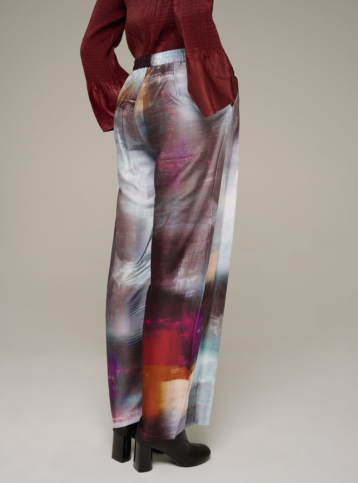 Cotélac Printed barrel-leg pants