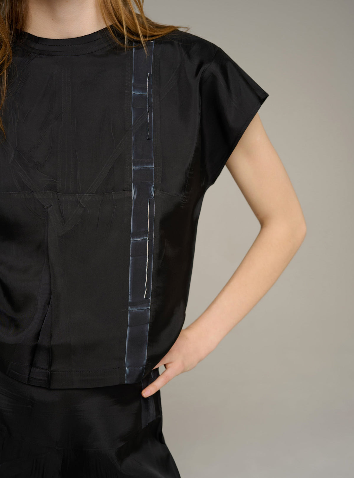 Cotélac Printed sleeveless straight blouse