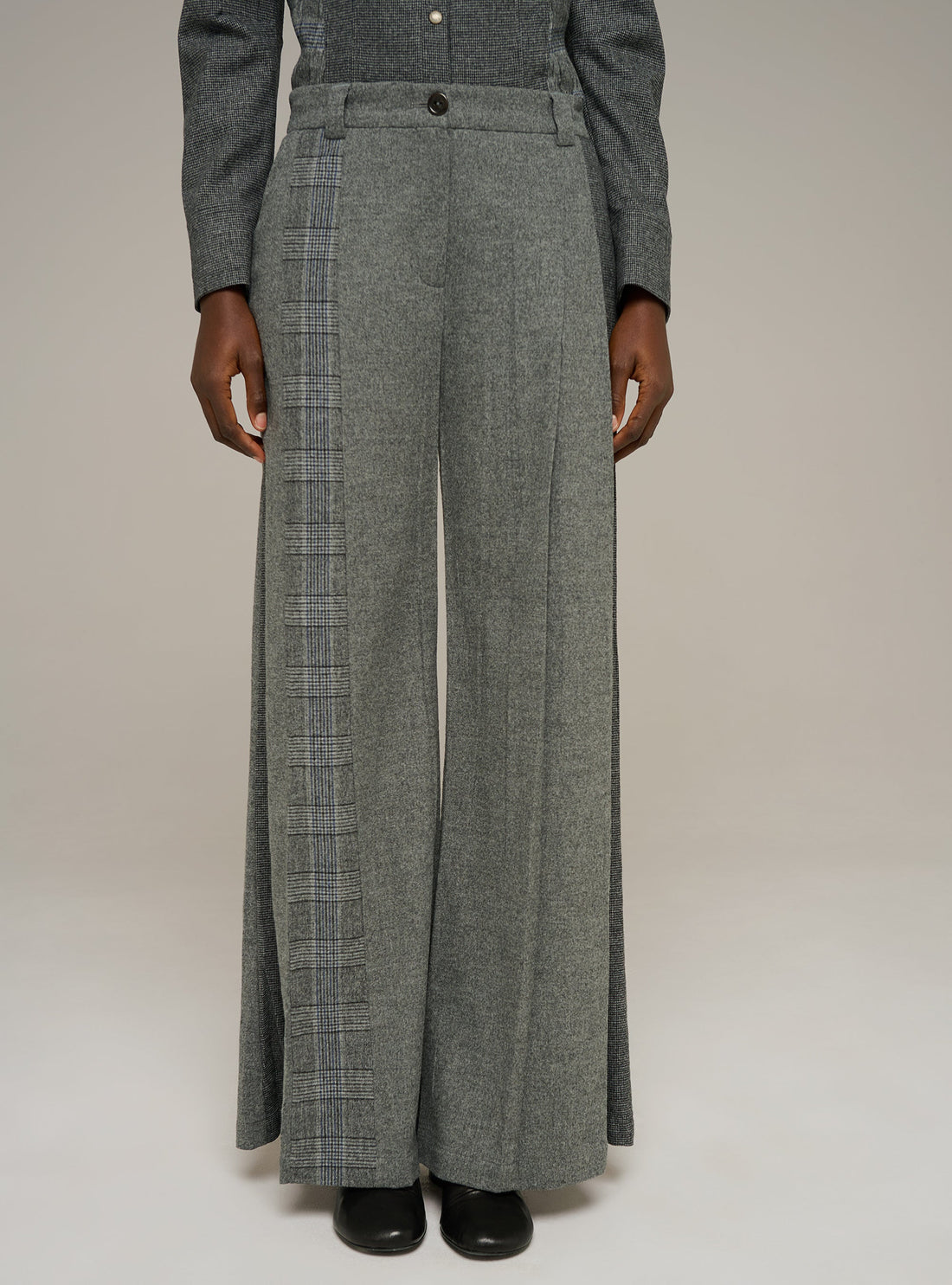 Cotélac Wide-leg pants in mixed materials