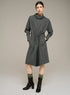 Fitted long-sleeve midi dress