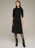 Cotélac Ruffled straight midi skirt