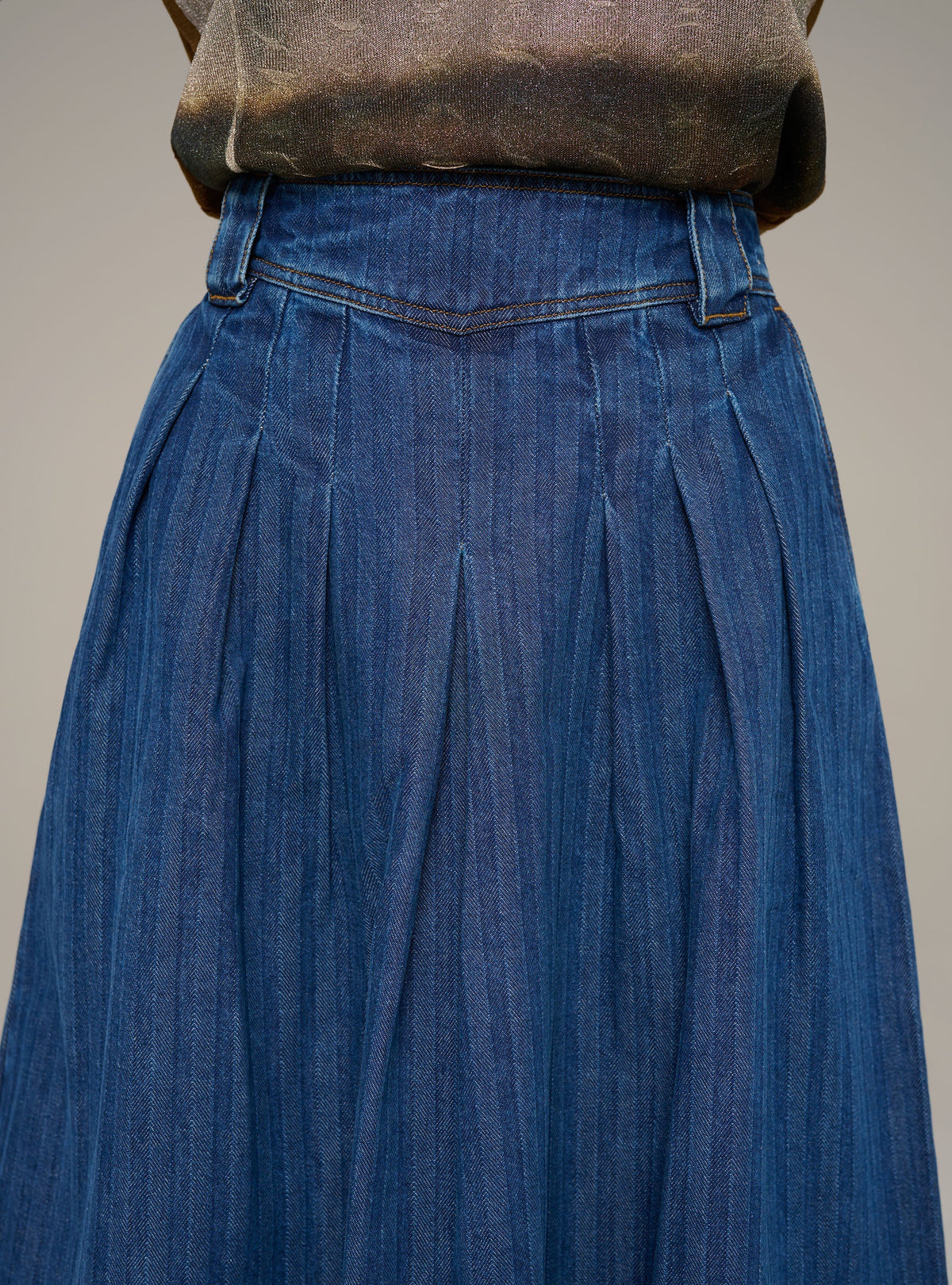 Cotélac Denim midi skirt