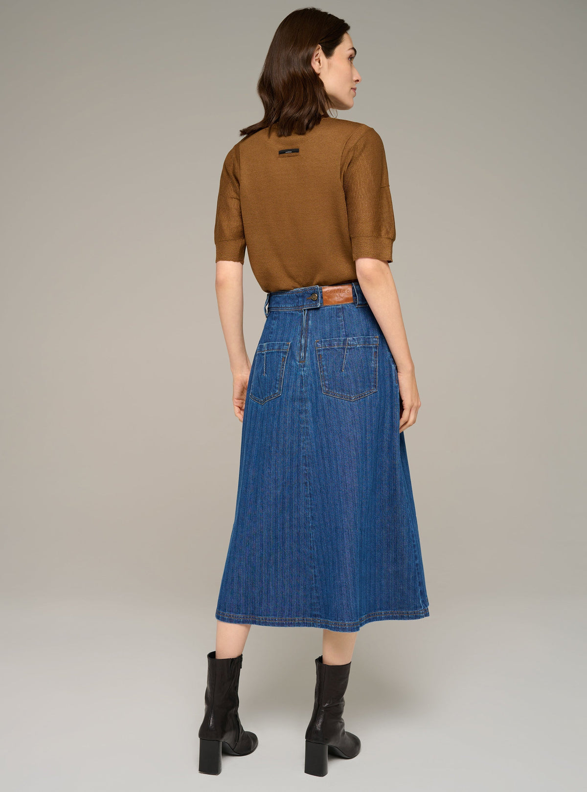 Cotélac Denim midi skirt