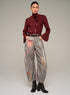 Cotélac Printed barrel-leg jeans