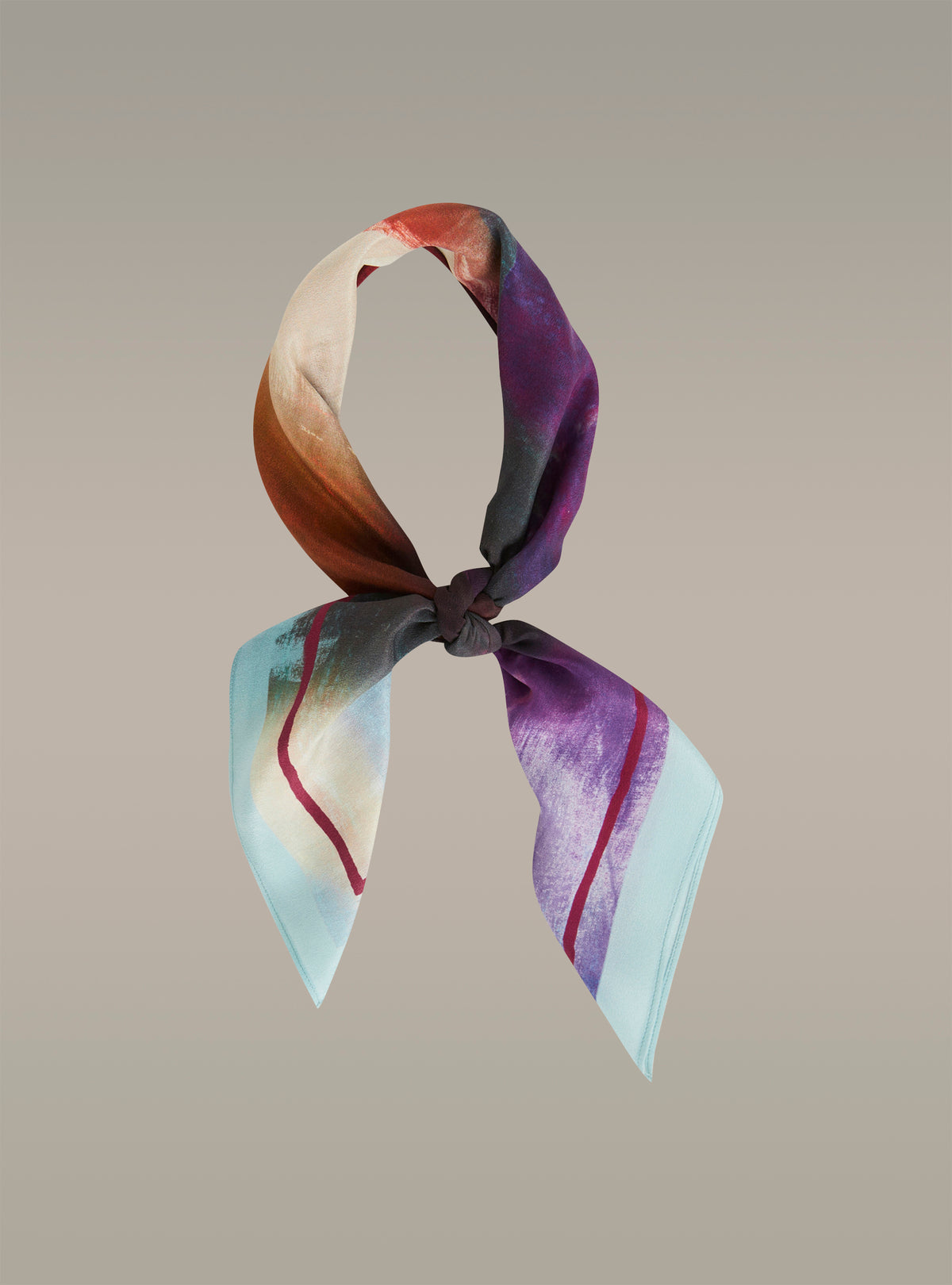 Printed silk scarf