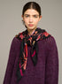 Large printed wool scarf