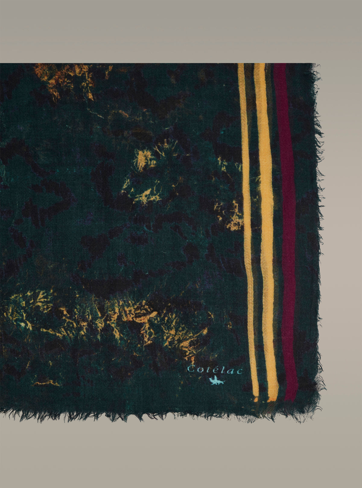Large printed wool scarf