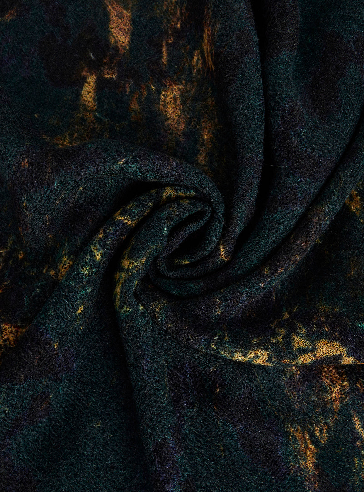 Large printed wool scarf